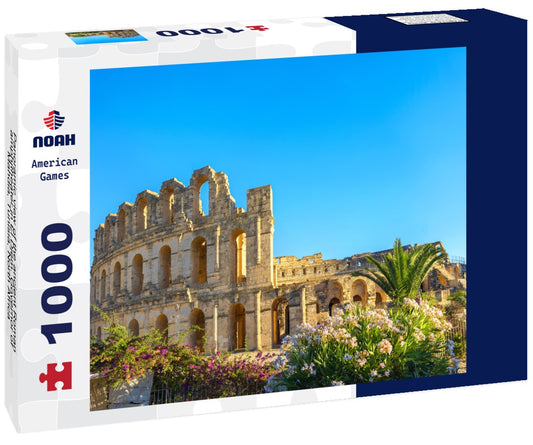 Noah Jigsaw Puzzle Panoramic view of the ancient Roman amphitheater in El Djem. Governor of Mahdia, Tunisia, North Africa 1000 pieces
