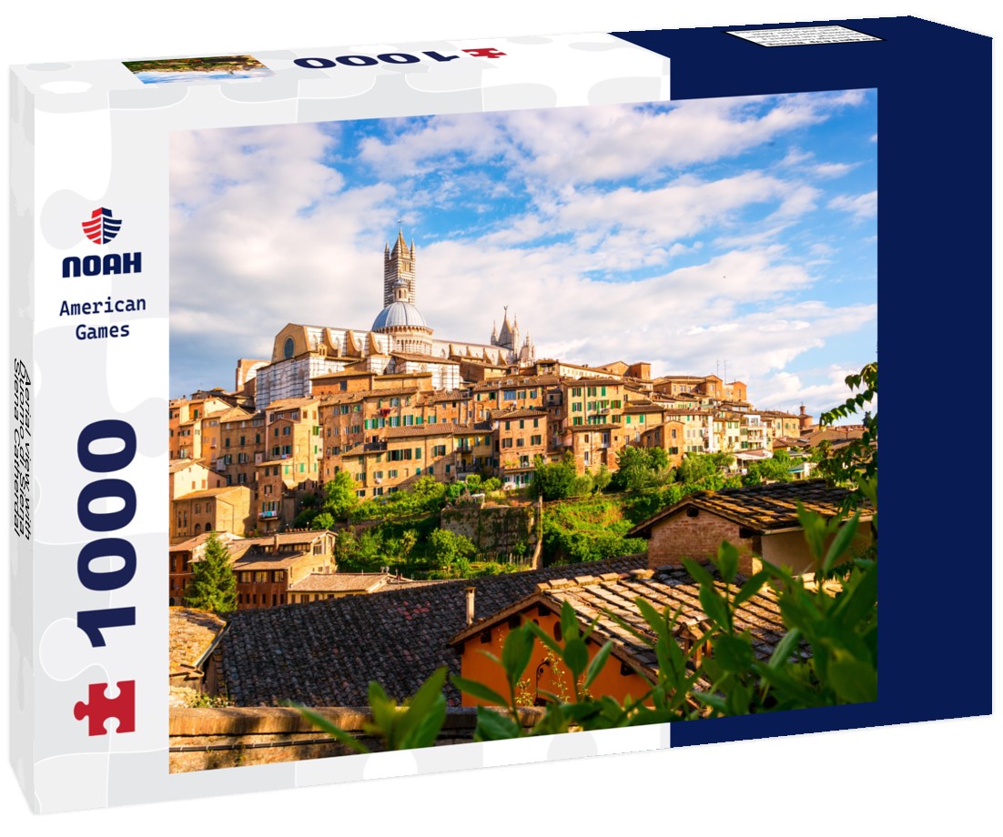 Noah Jigsaw Puzzle Aerial view with Duomo di Siena - Siena Catherdal, Tuscany, Italy 1000 pieces