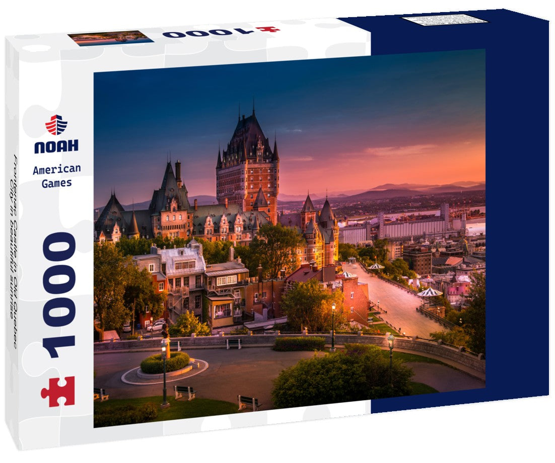 Noah Jigsaw Puzzle Frontenac Castle in Old Quebec City in beautiful sunrise 1000 pieces