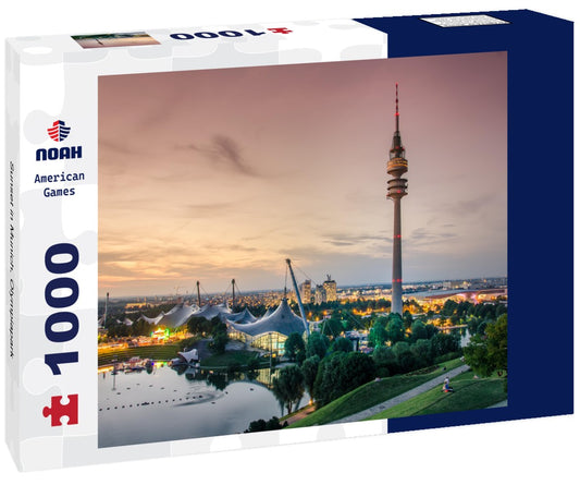 Noah Jigsaw Puzzle Sunset in Munich, Olympiapark 1000 pieces