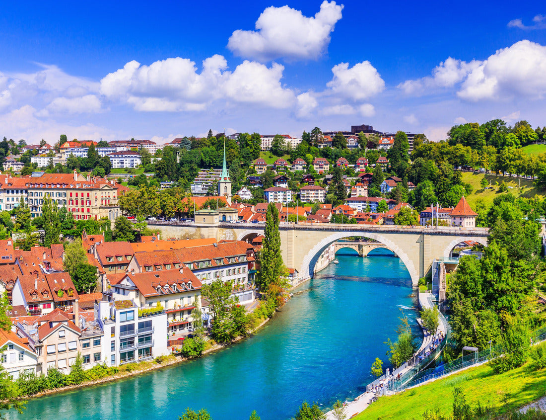 Noah Jigsaw Puzzle Bern, Switzerland. View of the old city center and the Nydeggbrücke bridge over the Aare 1000 pieces