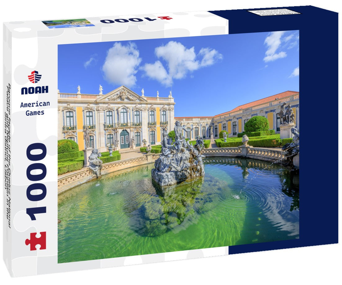 Noah Jigsaw Puzzle Baroque façade of the Queluz National Palace and Neptune Fountain in the Sintra district, Lisbon 1000 pieces