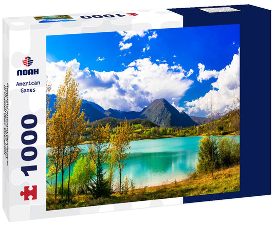 Noah Jigsaw Puzzle Beautiful autumn landscape with turquoise lake Lago di Castel San Vincenzo. Molise, Italy 1000 pieces