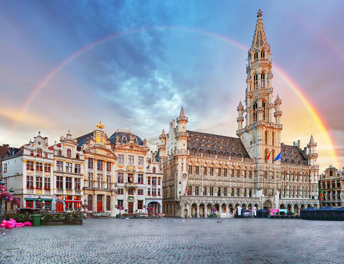 Noah Jigsaw Puzzle Brussels, rainbow over Grand Place, Belgium 1000 pieces