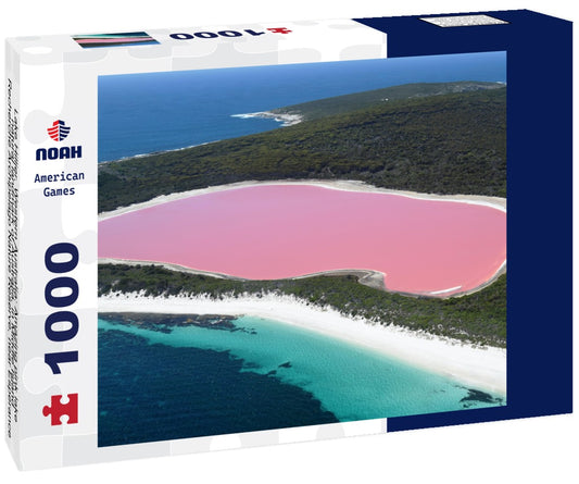 Noah Jigsaw Puzzle Lake Hillier, Western Australia: Amazing pink lake, natural landmark of Australia, in Middle Island, Recherche Archipelago Nature Reserve, near Esperance 1000 pieces