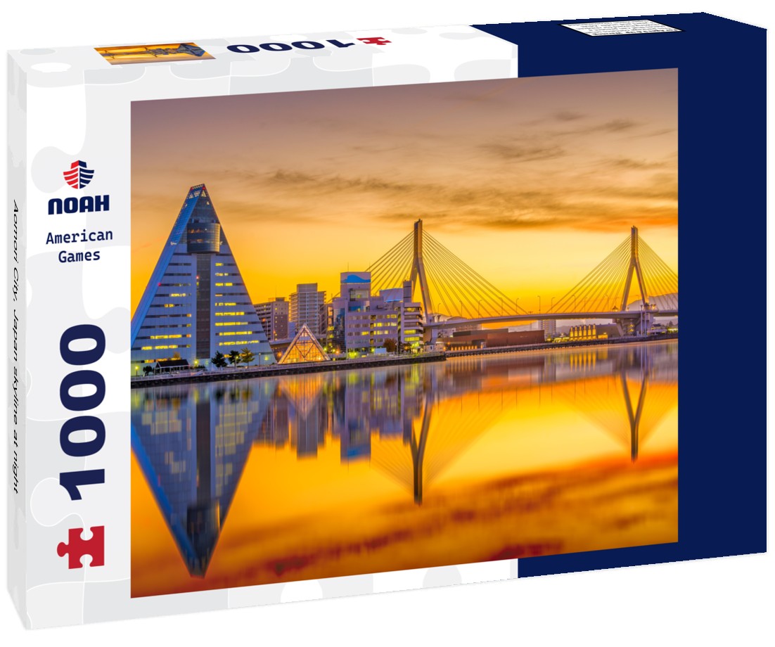 Noah Jigsaw Puzzle Aomori City, Japan skyline at night 1000 pieces