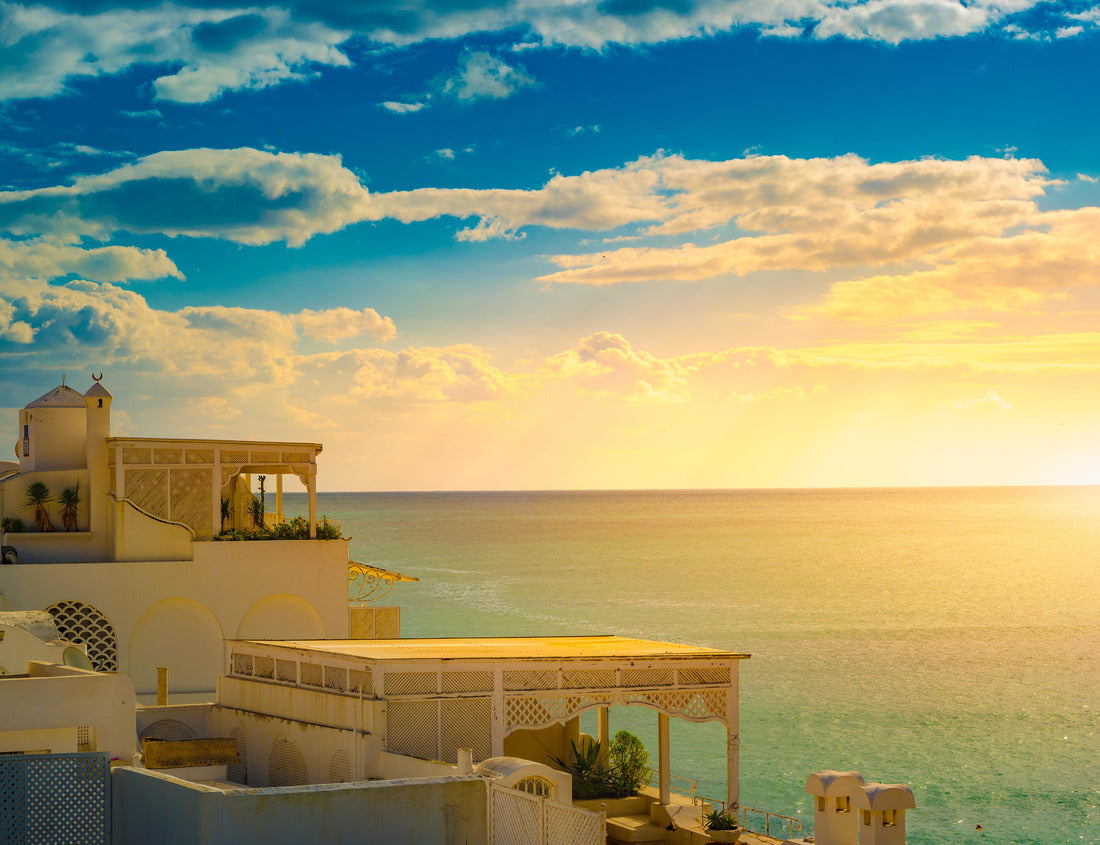 Noah Jigsaw Puzzle Hammamet, Tunisia. Picture of the architecture of the old Medina with dramatic sky at sunset 1000 pieces