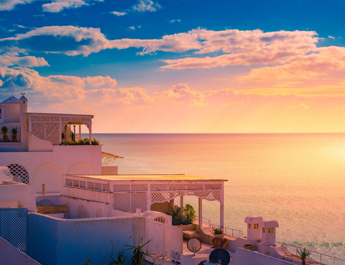 Noah Jigsaw Puzzle Hammamet, Tunisia. Picture of the architecture of the old Medina with dramatic skies at sunset 1000 pieces