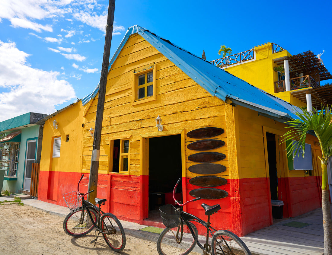 Noah Jigsaw Puzzle Holbox Island colorful Caribbean houses in Quintana Roo of Mexico 1000 pieces