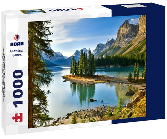 Noah Jigsaw Puzzle Beautiful Spirit Island in Maligne Lake, Jasper National Park, Alberta, Canada 1000 pieces