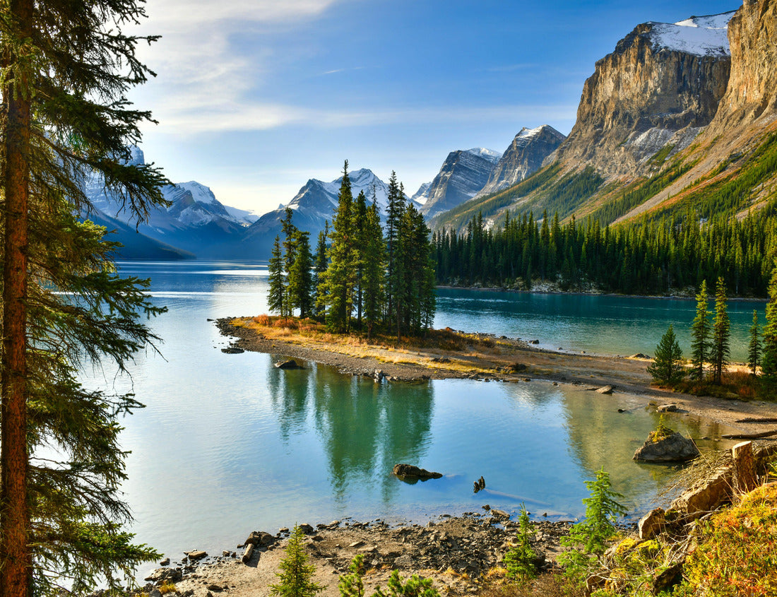 Noah Jigsaw Puzzle Beautiful Spirit Island in Maligne Lake, Jasper National Park, Alberta, Canada 1000 pieces