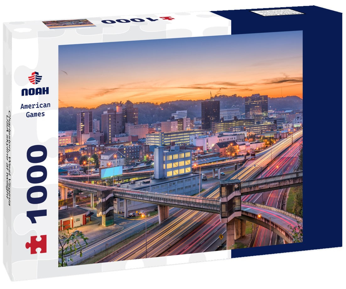 Noah Jigsaw Puzzle Charleston, West Virginia, USA skyline at twilight 1000 pieces