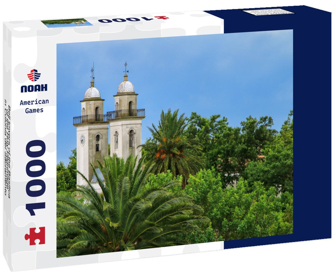Noah Jigsaw Puzzle Bell towers of the Basilica of the Holy Pilgrimage in Colonia del Sacramento, Uruguay 1000 pieces