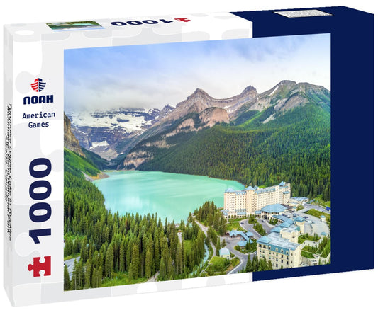 Noah Jigsaw Puzzle Turquoise Louise Lake in Rockies Mountains, Banff National Park, Alberta, Canada 1000 pieces