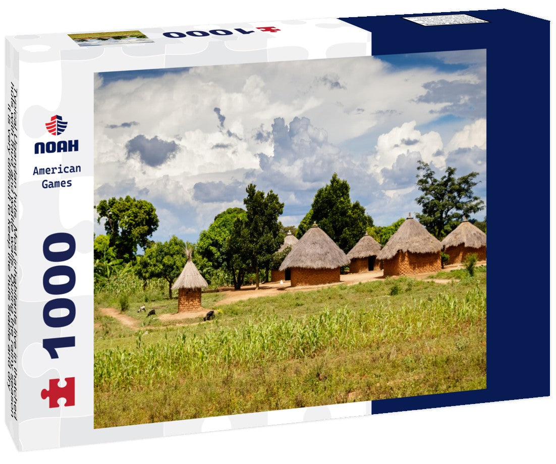 Noah Jigsaw Puzzle Typical Ugandan huts. Most inhabitants live in thatched huts with mud and wattle walls. During the rainy season, it is very difficult to keep the huts stable and dry 1000 pieces