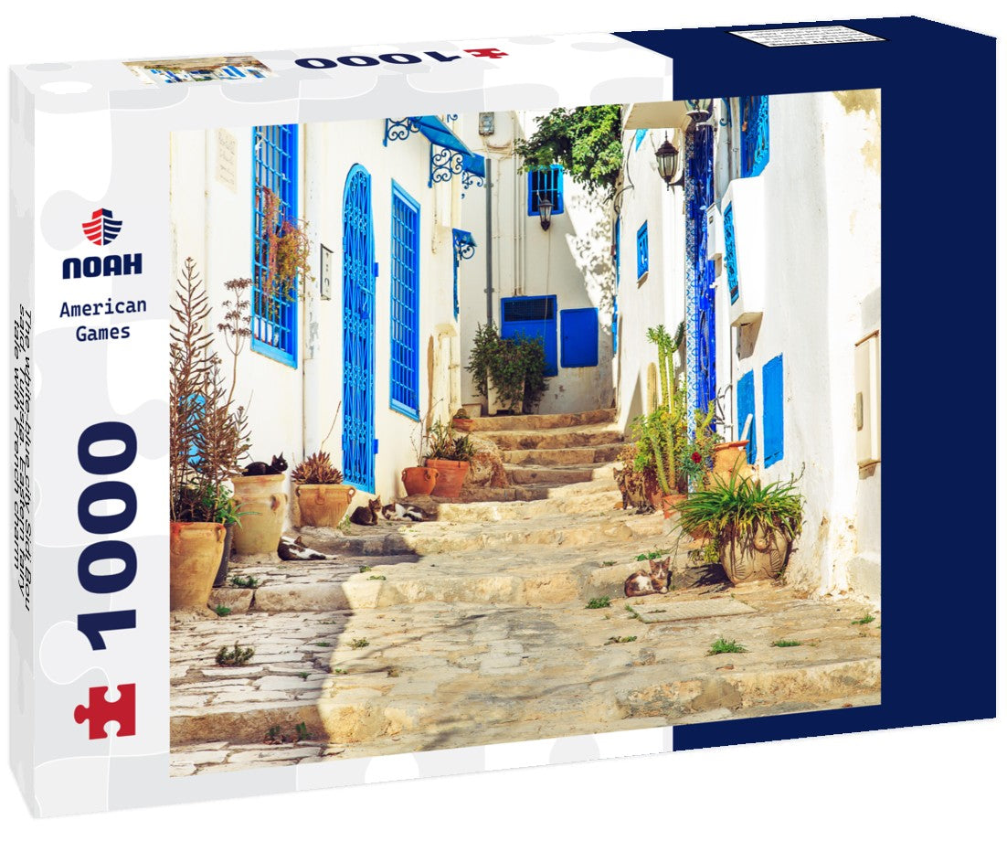 Noah Jigsaw Puzzle The white-blue city Sidi Bou said, Tunisia. Eastern fairy tale with French charm 1000 pieces