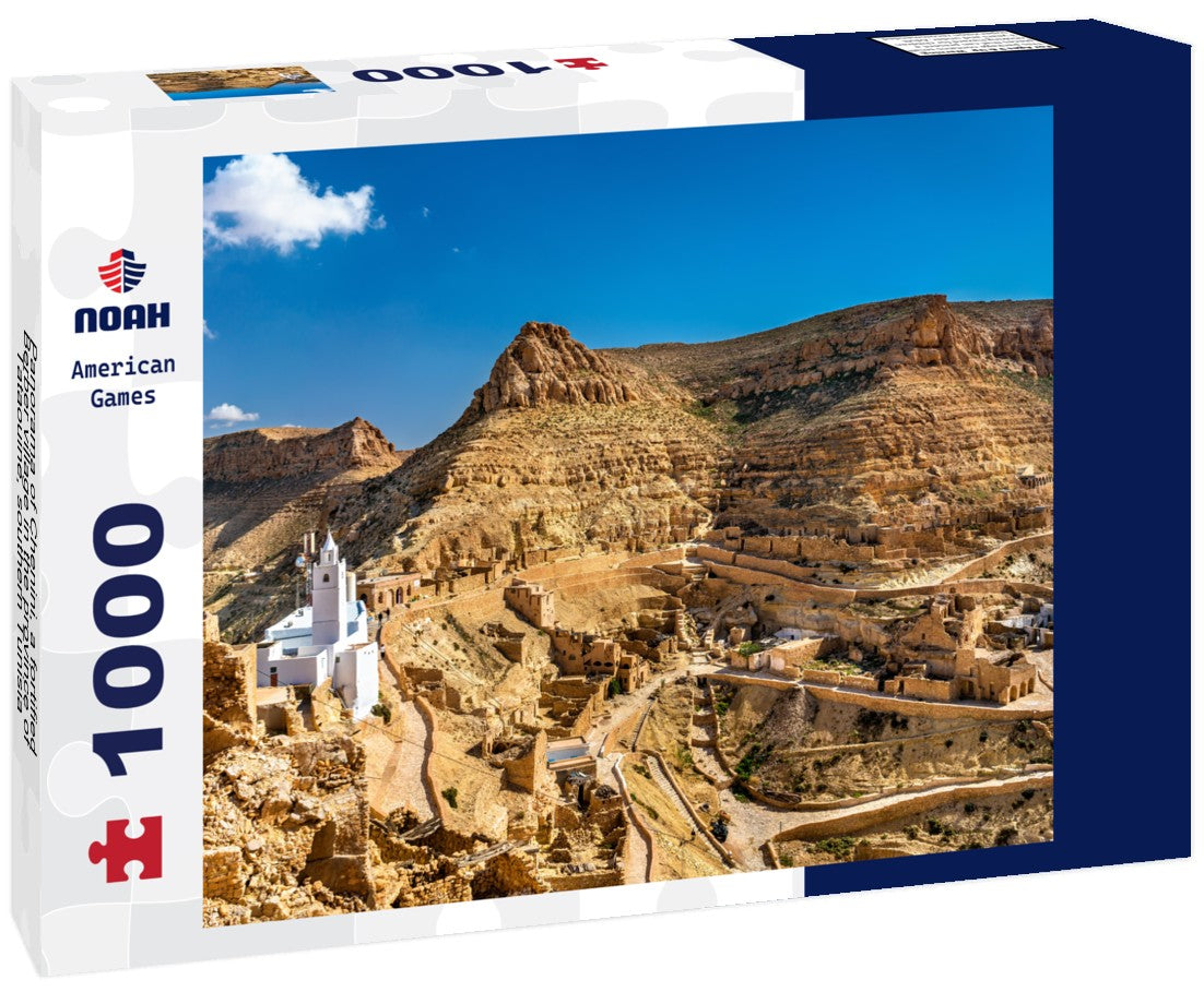 Noah Jigsaw Puzzle Panorama of Chenini, a fortified Berber village in the province of Tataouine, southern Tunisia 1000 pieces