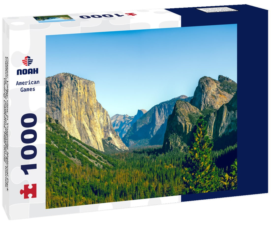 Noah Jigsaw Puzzle Classic Valley view in Yosemite National Park, California. The must-go attraction for tourists visiting California. Half dome 1000 pieces