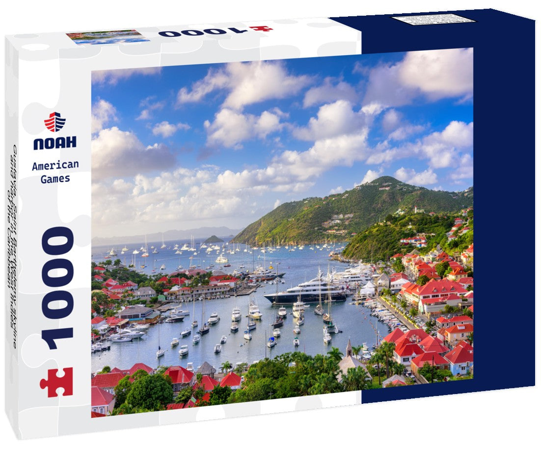 Noah Jigsaw Puzzle Gustavia, Saint Barthelemy skyline and harbor in the West Indies of the Caribbean 1000 pieces