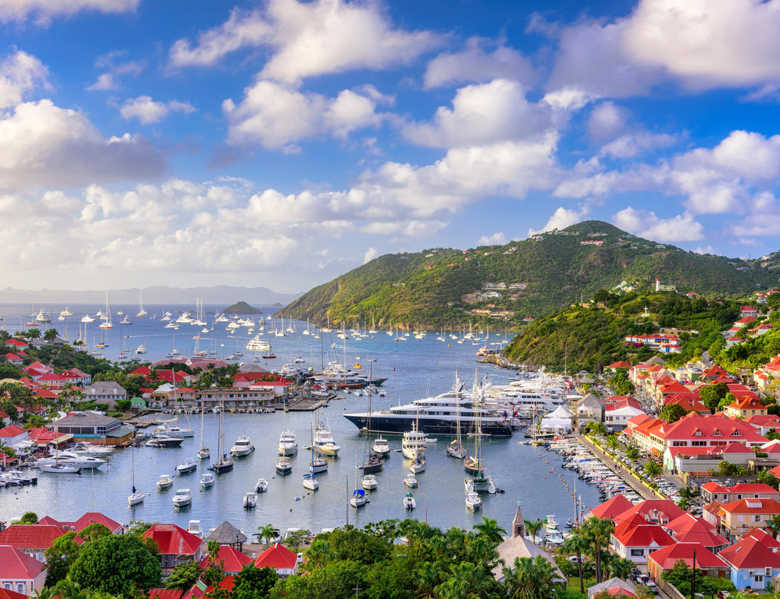 Noah Jigsaw Puzzle Gustavia, Saint Barthelemy skyline and harbor in the West Indies of the Caribbean 1000 pieces