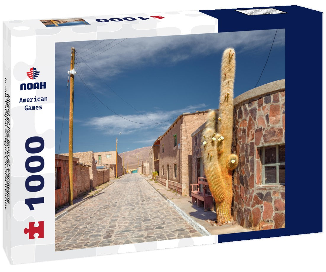 Noah Jigsaw Puzzle Street of the town of Cariquima, with giant cacti, near Colchane, in the Tarapaca region, in the foothills of the Cariquima mountain, northern Chile 1000 pieces