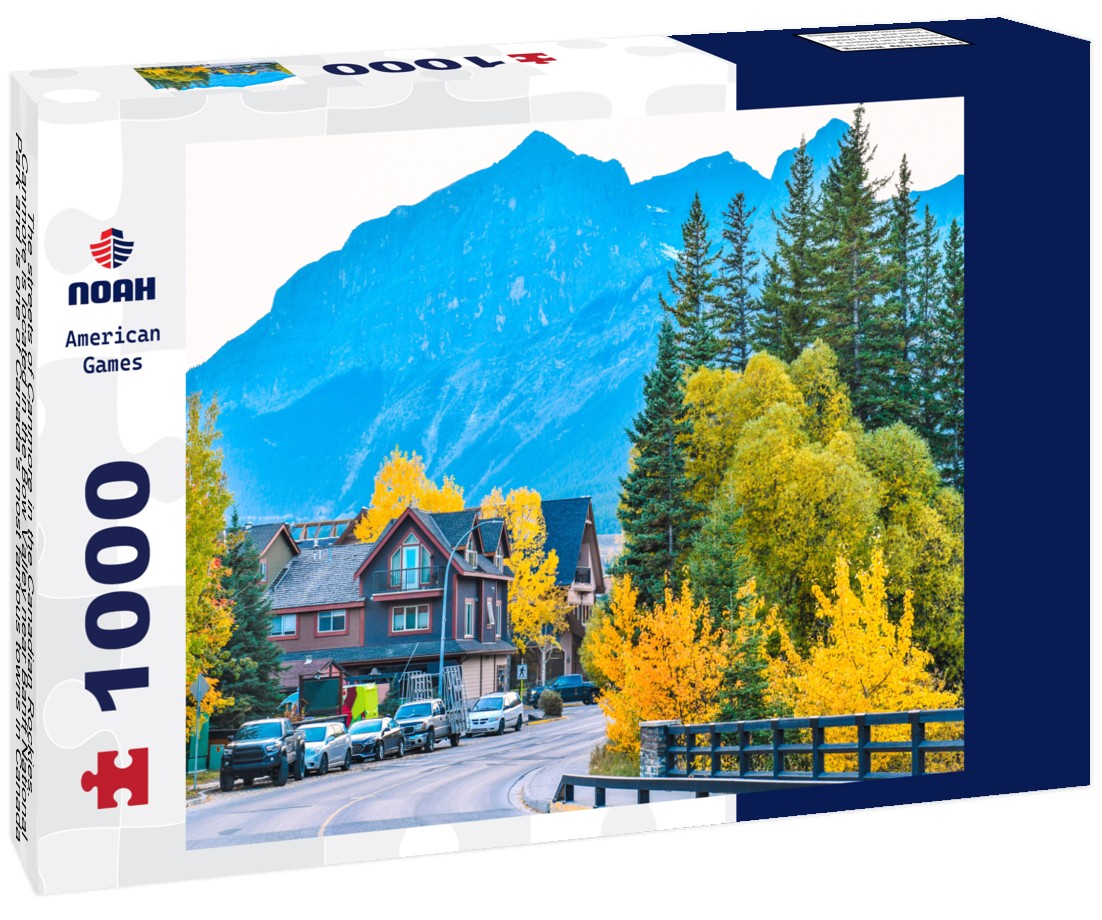 Noah Jigsaw Puzzle The streets of Canmore in the Canadian Rockies. Canmore is located in the Bow Valley near Banff National Park and is one of Canada's most famous towns in Canada 1000 pieces