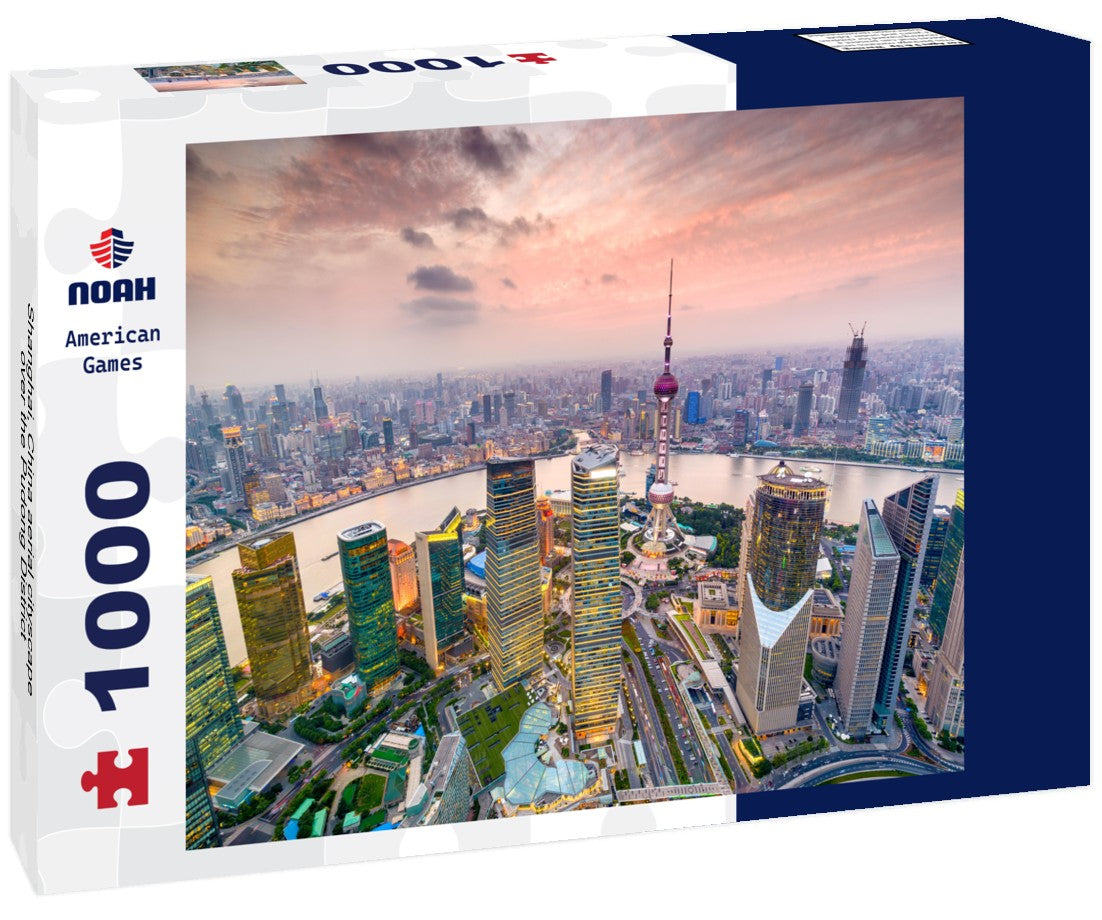 Noah Jigsaw Puzzle Shanghai, China aerial cityscape over the Pudong District 1000 pieces