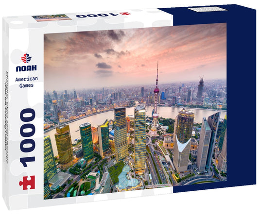 Noah Jigsaw Puzzle Shanghai, China aerial cityscape over the Pudong District 1000 pieces