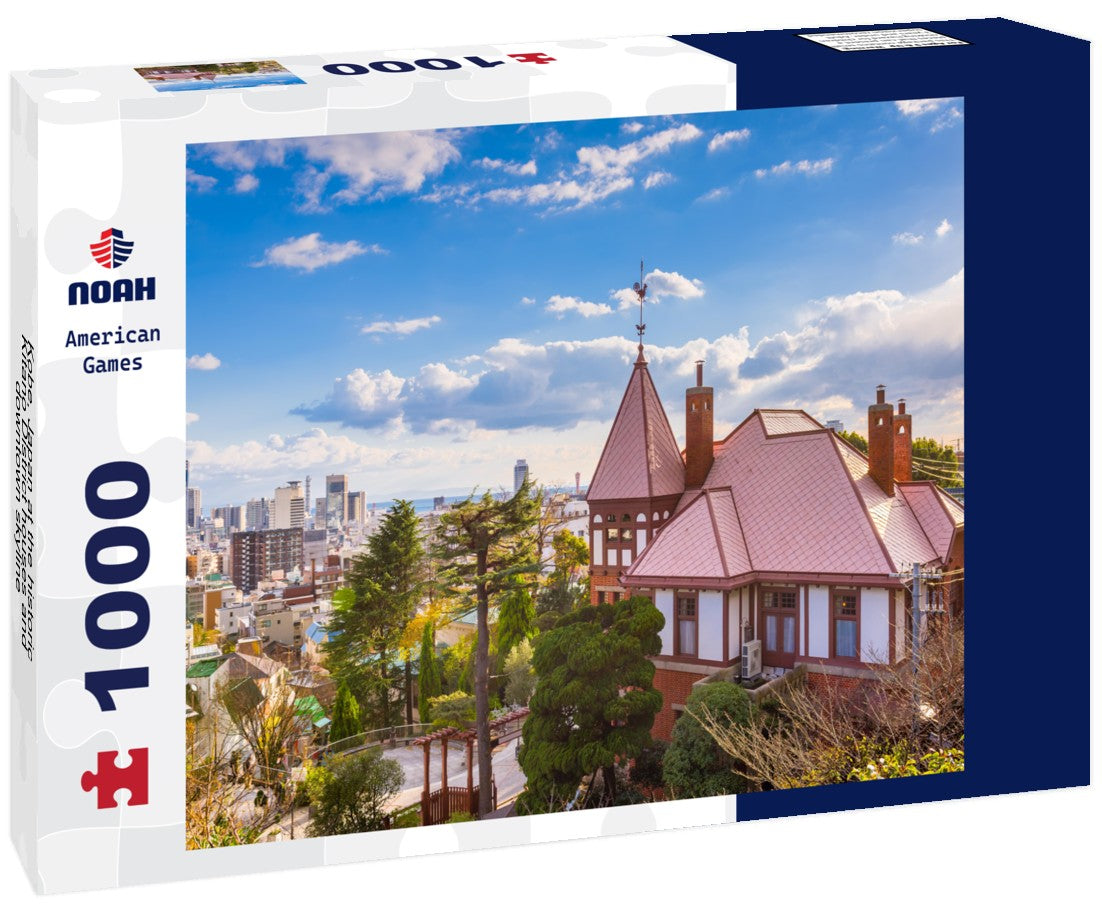 Noah Jigsaw Puzzle Kobe, Japan at the historic Kitano District houses and downtown skyline 1000 pieces