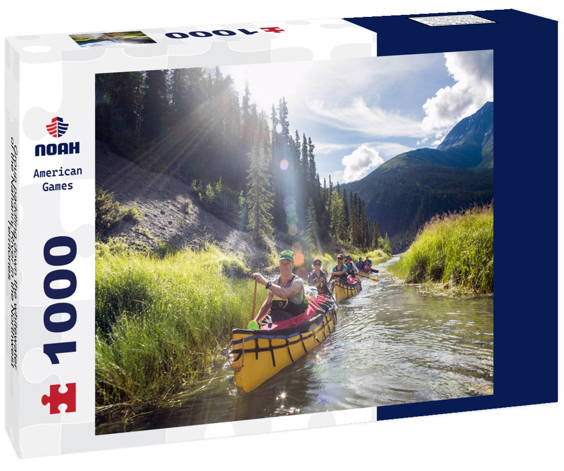Noah Jigsaw Puzzle Group paddling down the whitewater of the Nahanni River in the Northwest Territories 1000 pieces