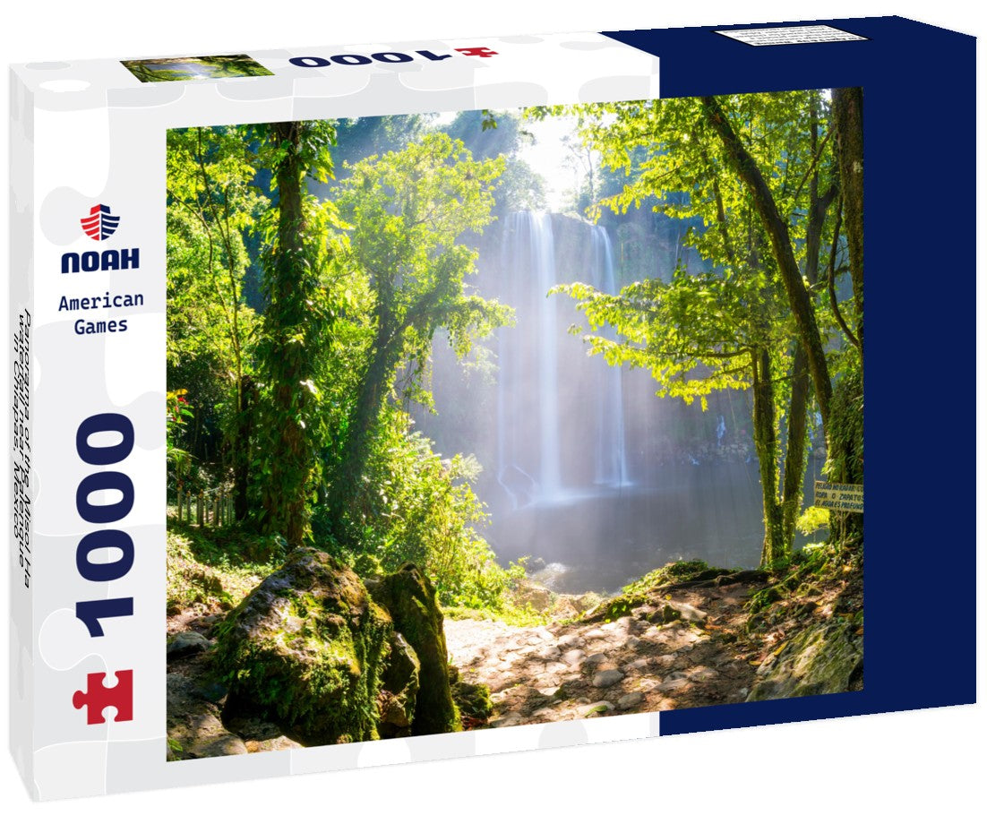 Noah Jigsaw Puzzle Panorama of the Misol Ha waterfall near Palenque in Chiapas, Mexico 1000 pieces