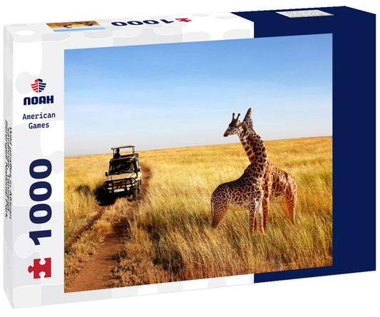 Noah Jigsaw Puzzle Wild giraffes in African savannah. Tanzania. Serengeti National Park 1000 pieces