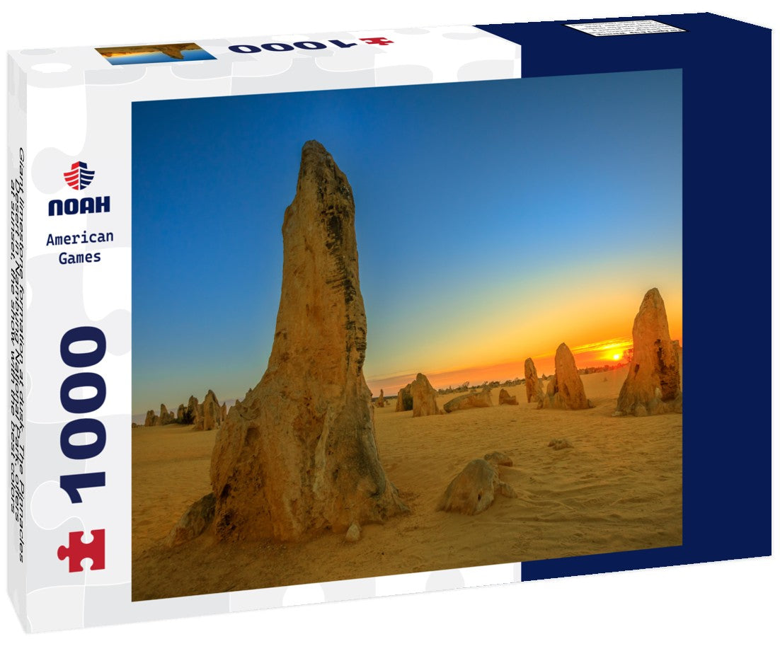 Noah Jigsaw Puzzle Giant limestone formation at dusk. The Pinnacles Desert in Nambung National Park, offers, at sunset, the show with the best colors 1000 pieces