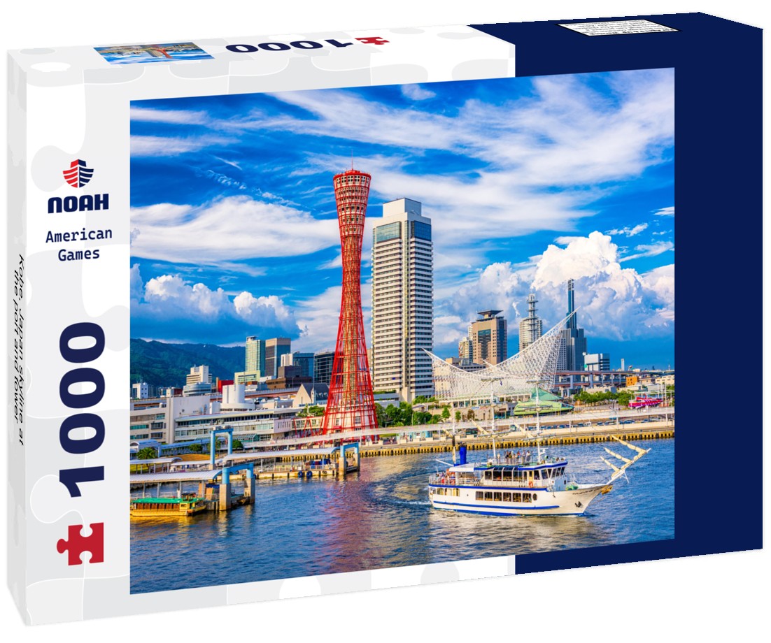 Noah Jigsaw Puzzle Kobe, Japan skyline at the port and tower 1000 pieces
