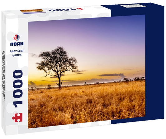 Noah Jigsaw Puzzle Sunrise over savannah and grass plains in the central Kruger National Park in South Africa 1000 pieces
