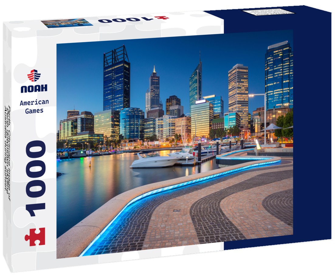 Noah Jigsaw Puzzle Perth. Cityscape image of Perth downtown skyline, Australia during sunset. 1000 pieces