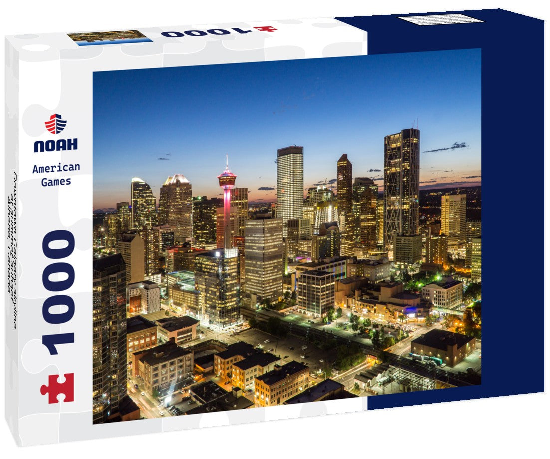 Noah Jigsaw Puzzle Downtown Calgary skyline at summer sunset, Alberta, Canada 1000 pieces