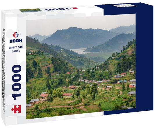 Noah Jigsaw Puzzle Kisoro Uganda most beautiful mountains and hills of Africa, houses and villages near lake bunyonyi and lake mutanda, green landscape 1000 pieces