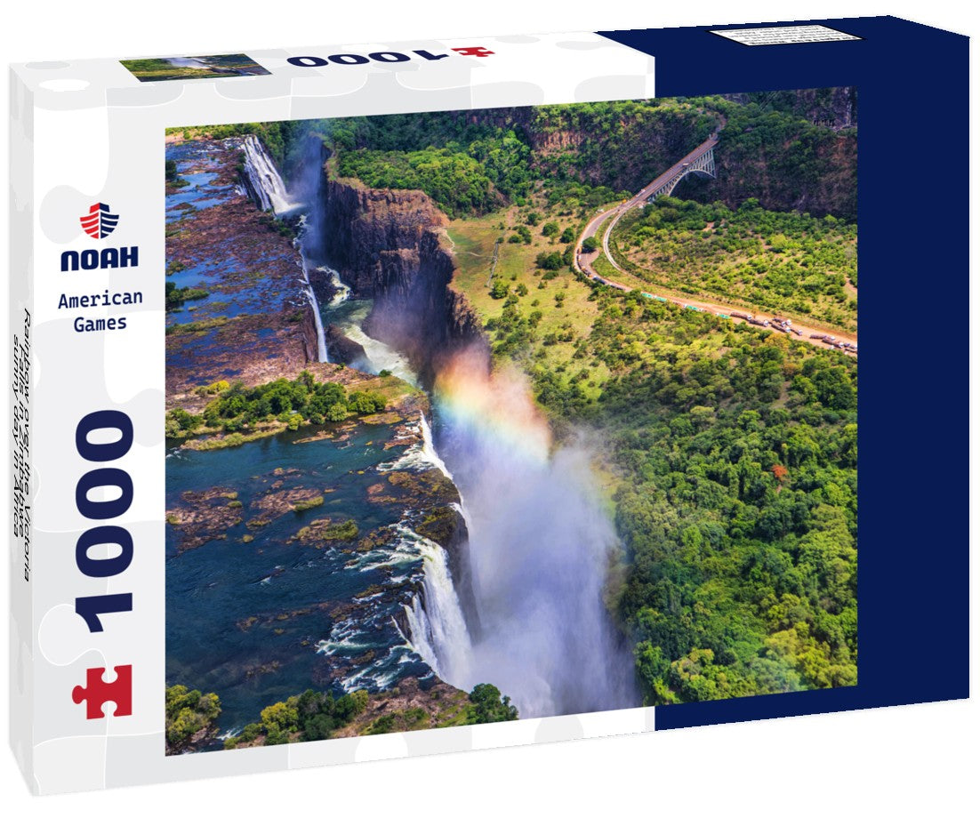 Noah Jigsaw Puzzle Rainbow over the Victoria Falls in Zimbabwe, sunny day in Africa 1000 pieces