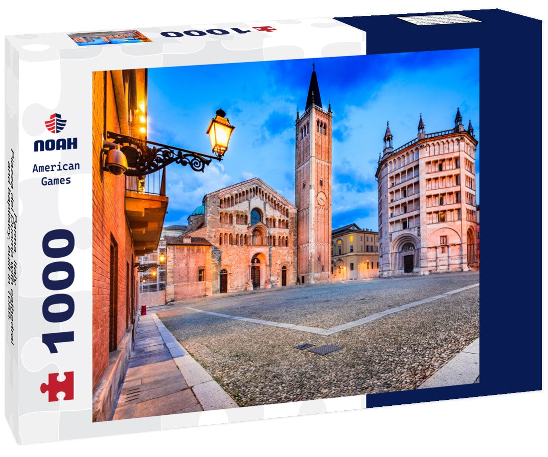 Noah Jigsaw Puzzle Parma, Italy - Piazza del Duomo with cathedral and baptistry, built in 1059. Romanesque architecture in Emilia-Romagna 1000 pieces