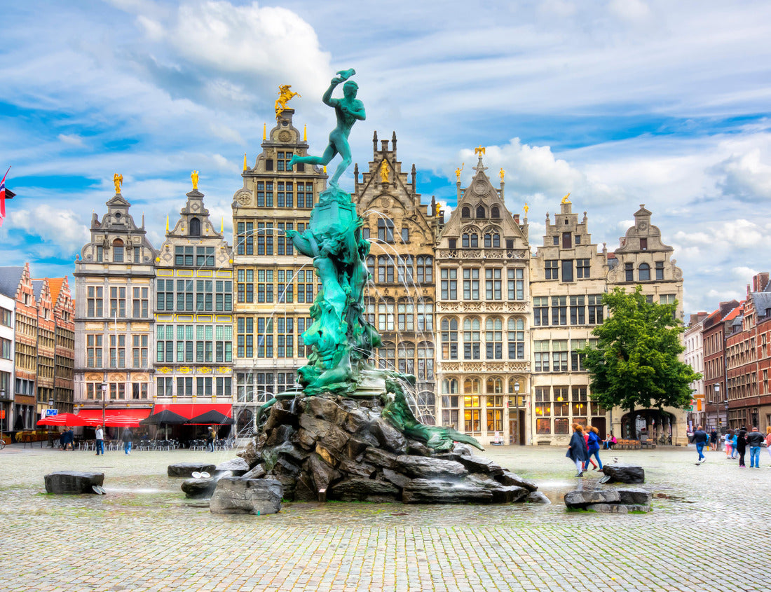 Noah Jigsaw Puzzle Brabo fountain on Market Square, Antwerp, Belgium 1000 pieces