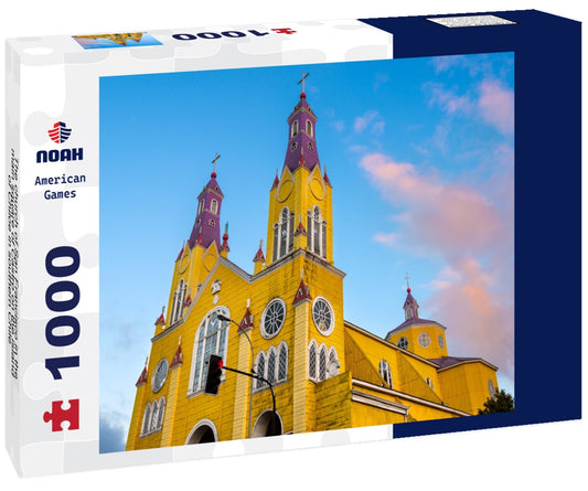 Noah Jigsaw Puzzle The church of San Francisco in the main square of Castro on the island of Chiloe in southern Chile 1000 pieces