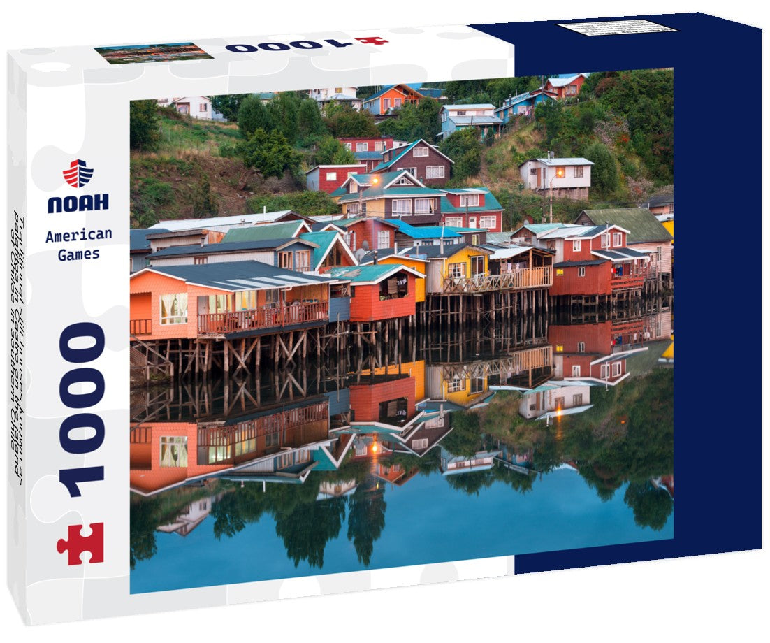 Noah Jigsaw Puzzle Traditional stilt houses known as palafitos in Castro on the island of Chiloe in southern Chile 1000 pieces