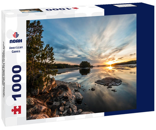 Noah Jigsaw Puzzle Sunset in Voyageurs National Park behind the Ash River Visitor Center (Minnesota) 1000 pieces