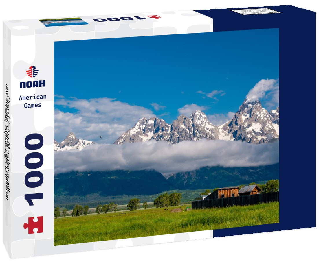 Noah Jigsaw Puzzle Grand Teton Mountains with low clouds. Grand Teton National Park, Wyoming, USA 1000 pieces