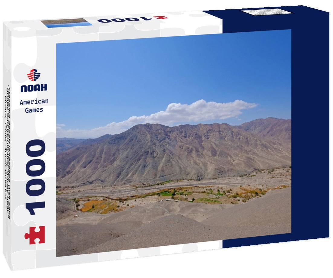 Noah Jigsaw Puzzle Atacama desert landscape with sand, dunes and mountains, Andes near Huara, Chile, South America 1000 pieces