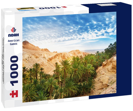 Noah Jigsaw Puzzle Panoramic view of the mountain oasis Chebika. Sahara Desert, Tunisia 1000 pieces