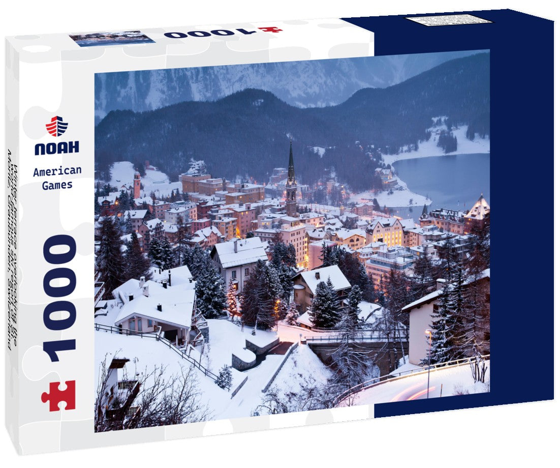 Noah Jigsaw Puzzle Winter terrace overlooking the world-famous ski resort of St. Moritz, Graubünden, Switzerland 1000 pieces