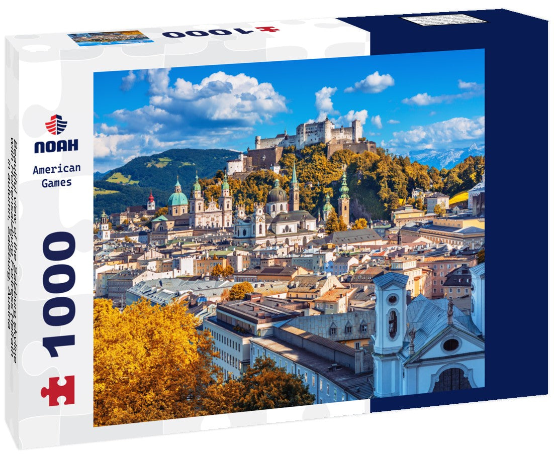 Noah Jigsaw Puzzle Beautiful view of the Salzburg skyline with Hohensalzburg Fortress Heirath in autumn, Salzburg, Austria 1000 pieces