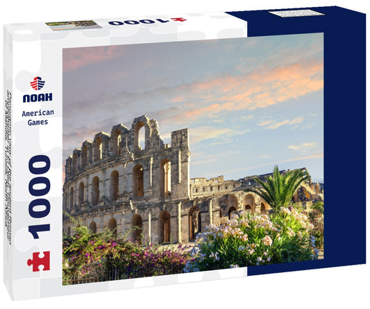 Noah Jigsaw Puzzle Panoramic view of the ancient Roman amphitheater in El Djem. Gouverneur of Mahdia, Tunisia, North Africa 1000 pieces